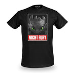 Productafbeelding Hoe Tem Je Een Draak - Night Fury Poster T-Shirt Zwart