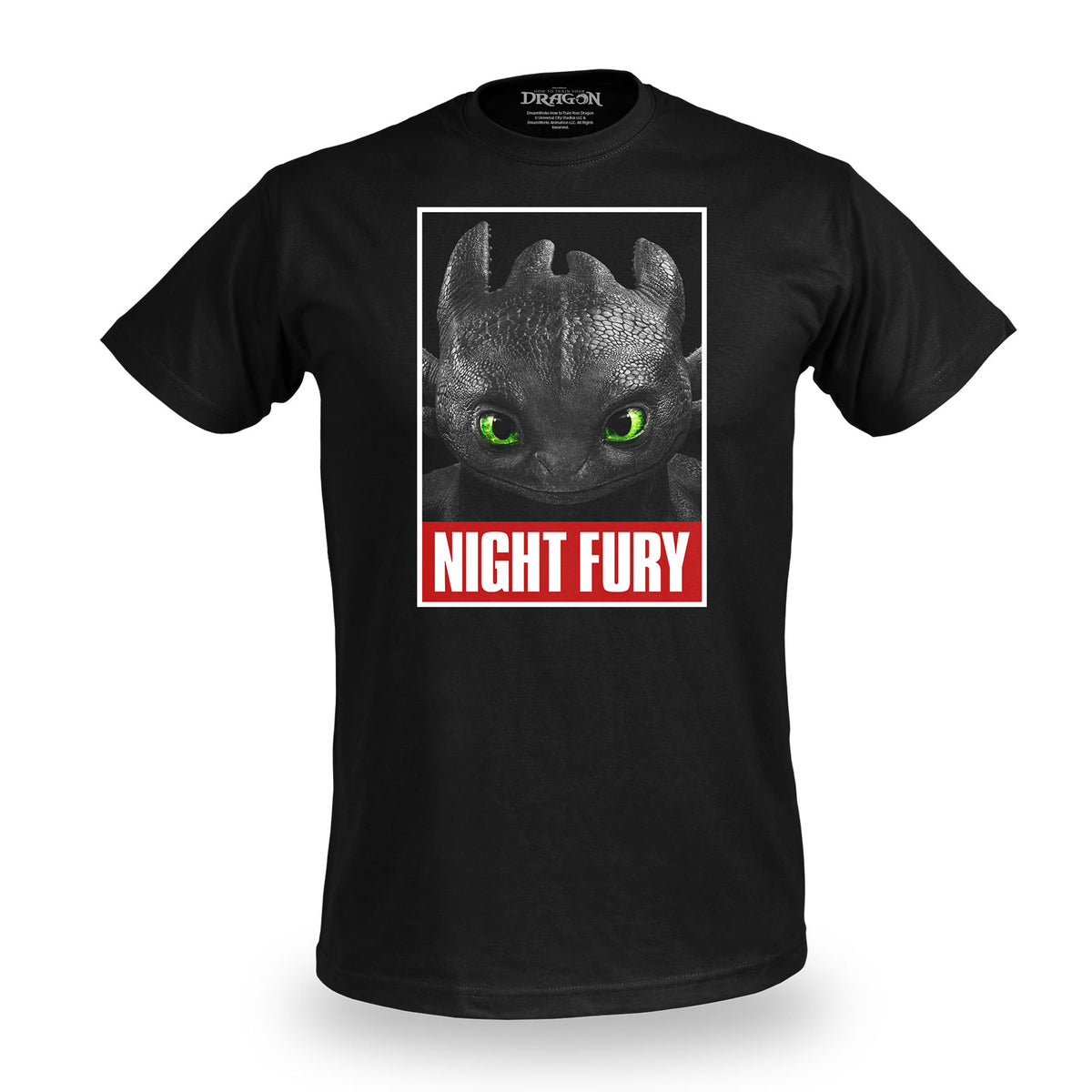 Productafbeelding Hoe Tem Je Een Draak - Night Fury Poster T-Shirt Zwart