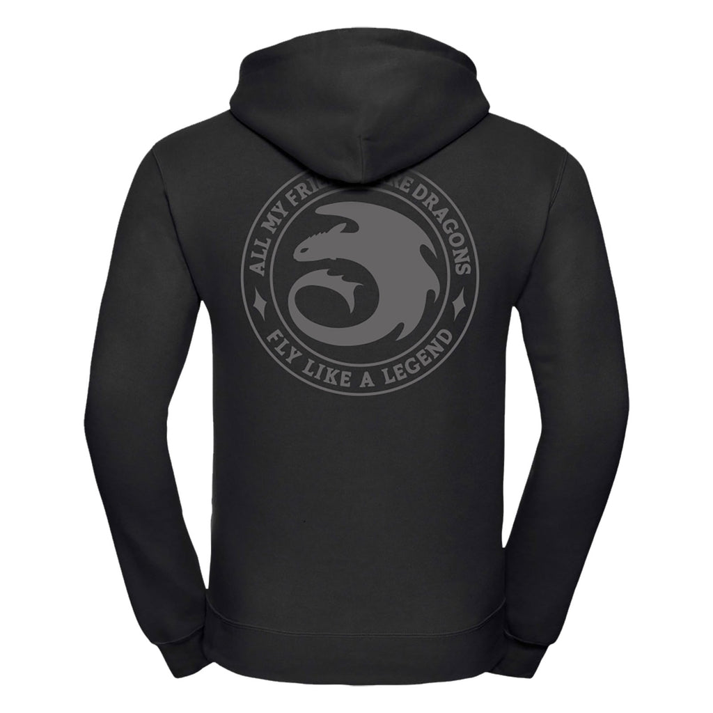 Productafbeelding Hoe Tem Je Een Draak - Night Fury Legend Hoodie zwart