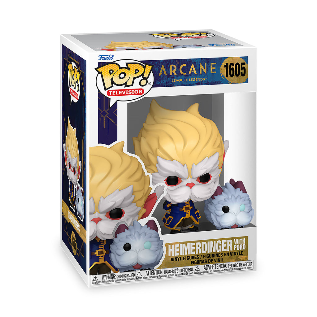Productafbeelding League of Legends: Arcane - Heimerdinger met Poro Funko Pop-figuur