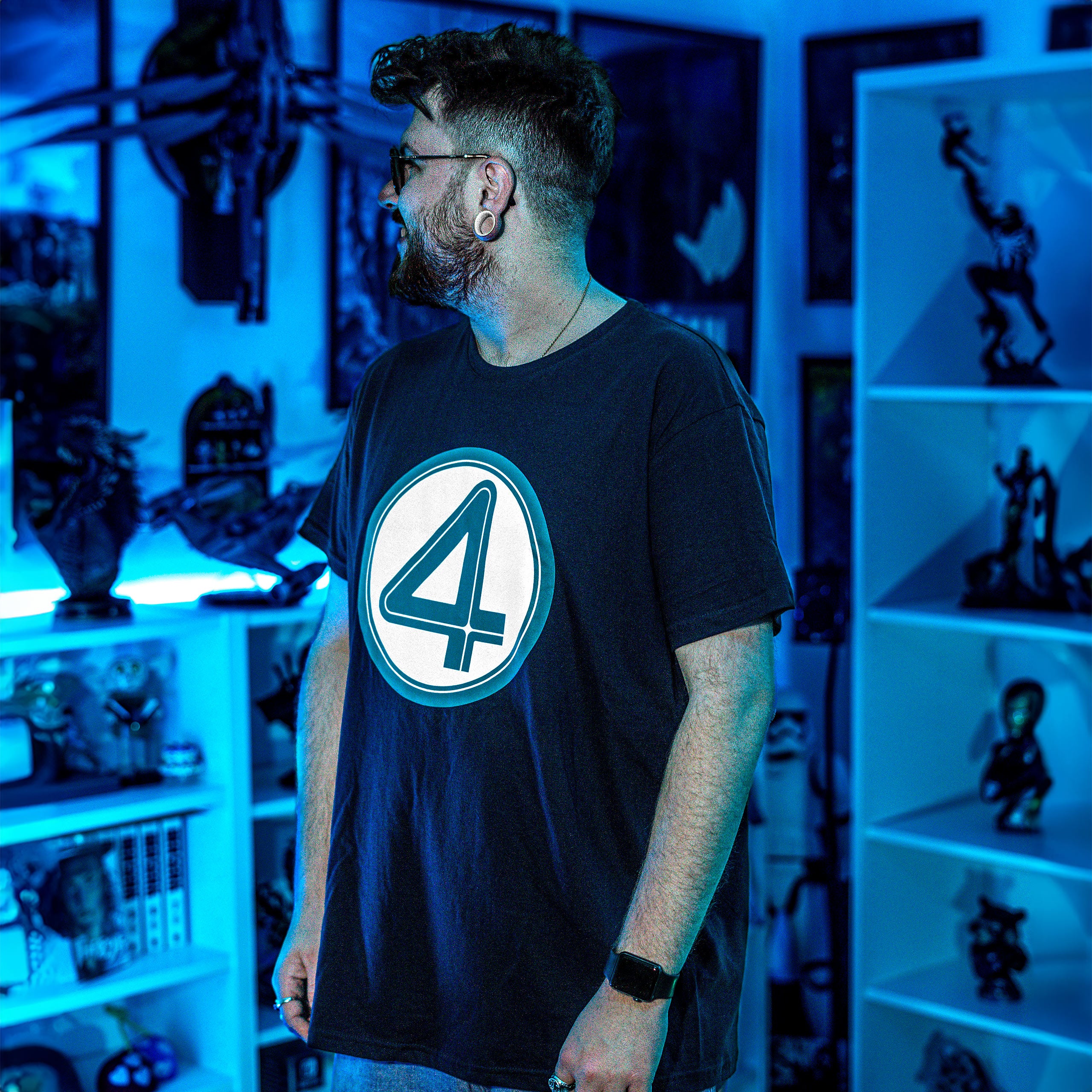Productafbeelding Fantastic Four - Embleem T-shirt blauw