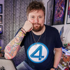 Productafbeelding Fantastic Four - Embleem T-shirt blauw