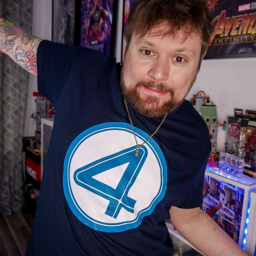 Productafbeelding Fantastic Four - Embleem T-shirt blauw