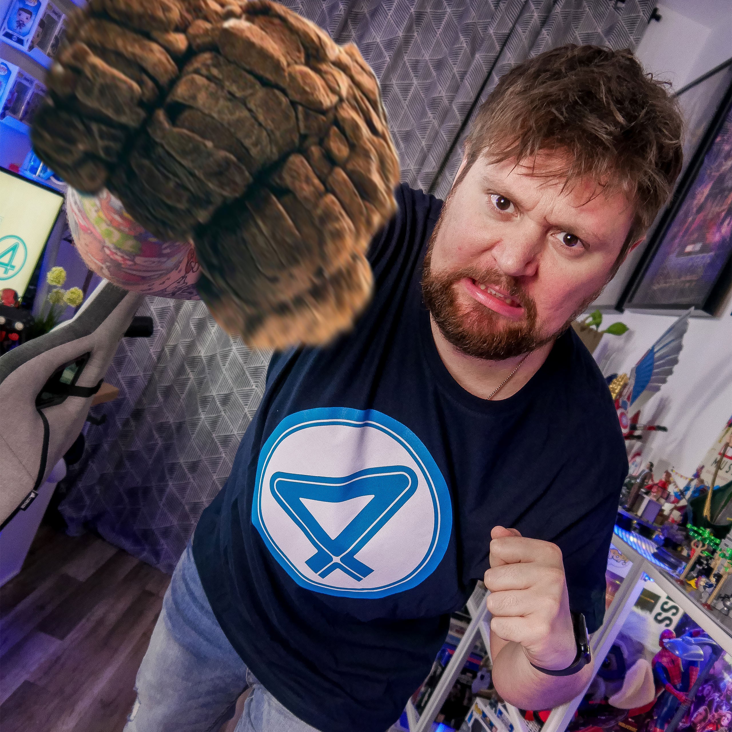 Productafbeelding Fantastic Four - Embleem T-shirt blauw