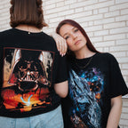 Productafbeelding Star Wars - Galaxy Ship Poster T-Shirt zwart