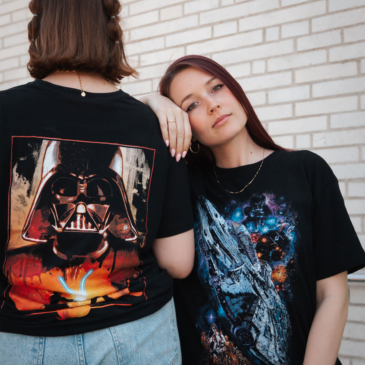Productafbeelding Star Wars - Galaxy Ship Poster T-Shirt zwart