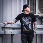 Productafbeelding Star Wars - Galaxy Ship Poster T-Shirt zwart