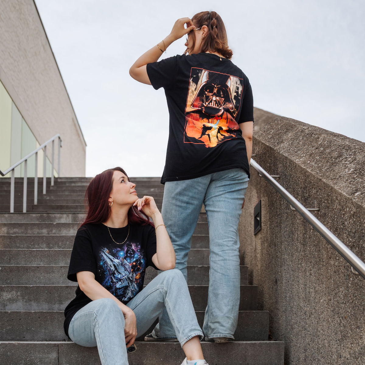 Productafbeelding Star Wars - Galaxy Ship Poster T-Shirt zwart