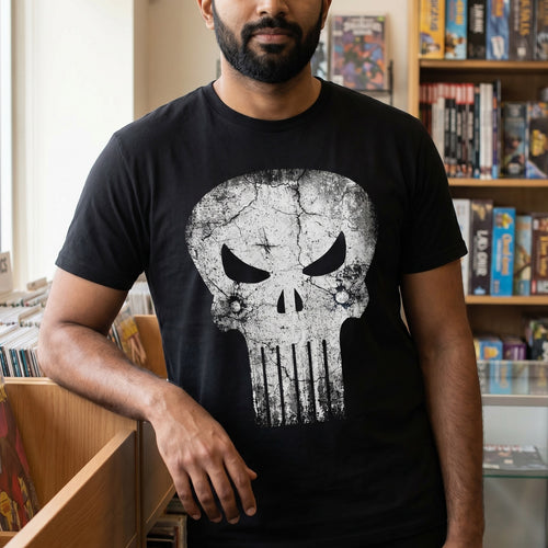 Productafbeelding Punisher - Skull Distress Logo T-shirt zwart