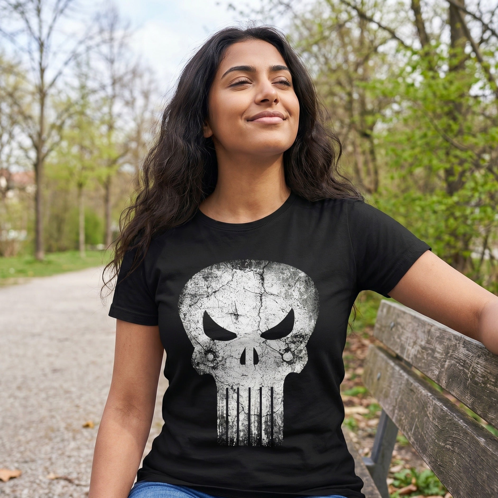 Product image Punisher - Skull Distress Logo T-Shirt black