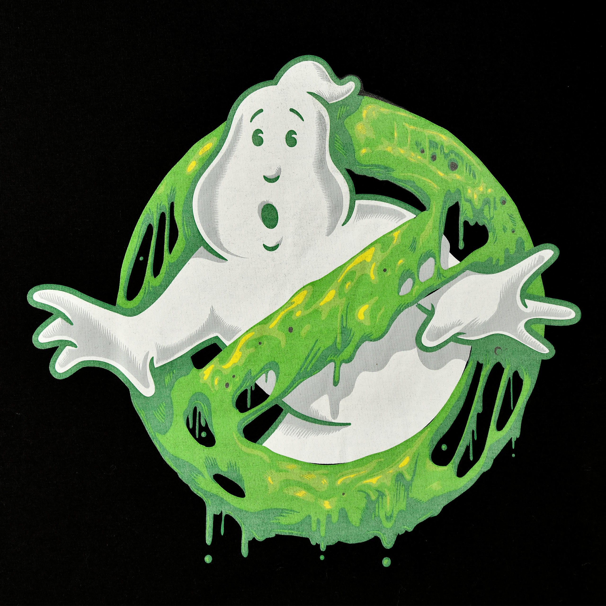 Productafbeelding Ghostbusters - Glow in the Dark Slime Logo T-shirt Zwart