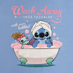 Productafbeelding Stitch Wash Away lang T-shirt blauw - Lilo & Stitch