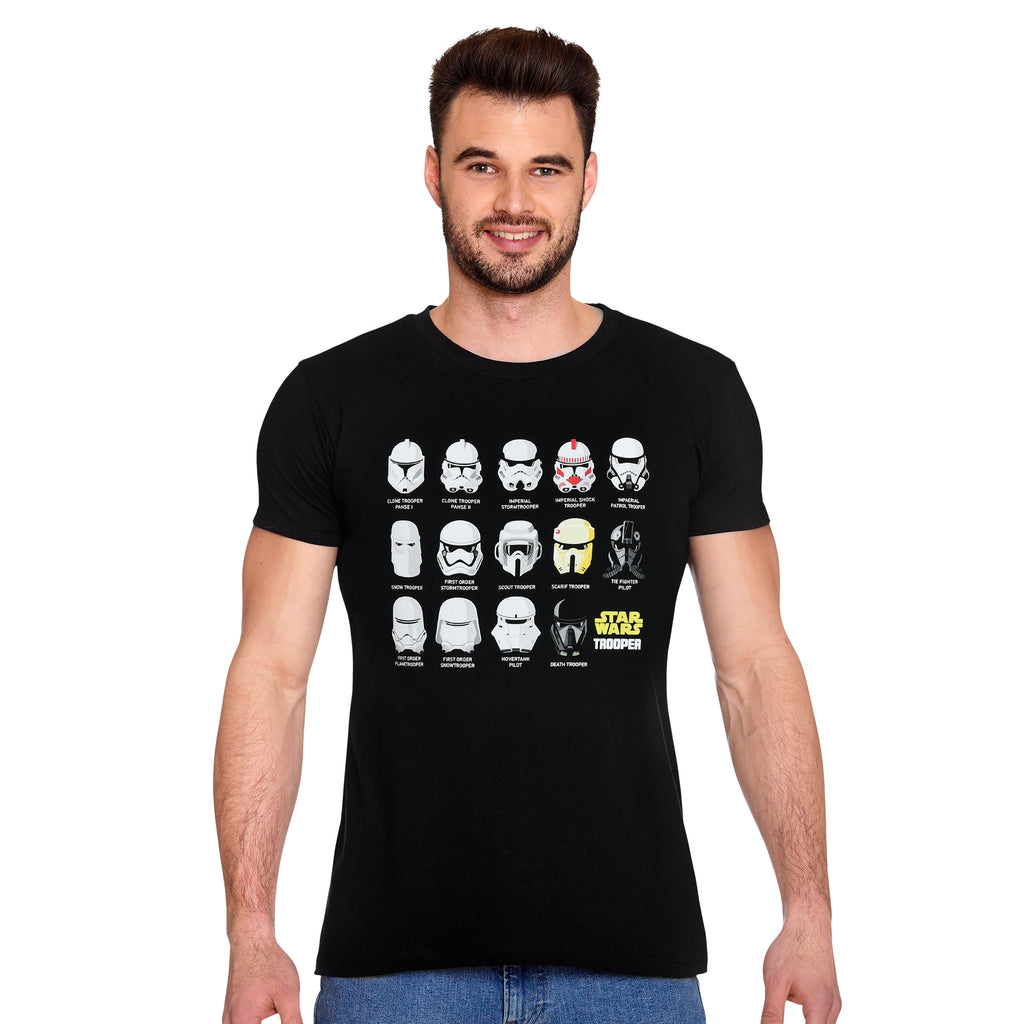Productafbeelding Stormtrooper helm-collage T-shirt zwart - Star Wars