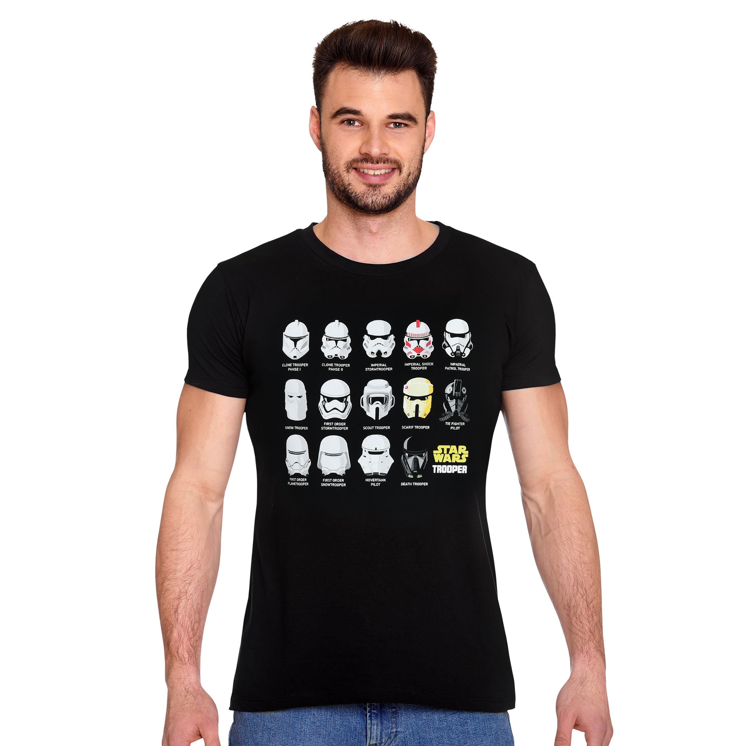Productafbeelding Stormtrooper helm-collage T-shirt zwart - Star Wars