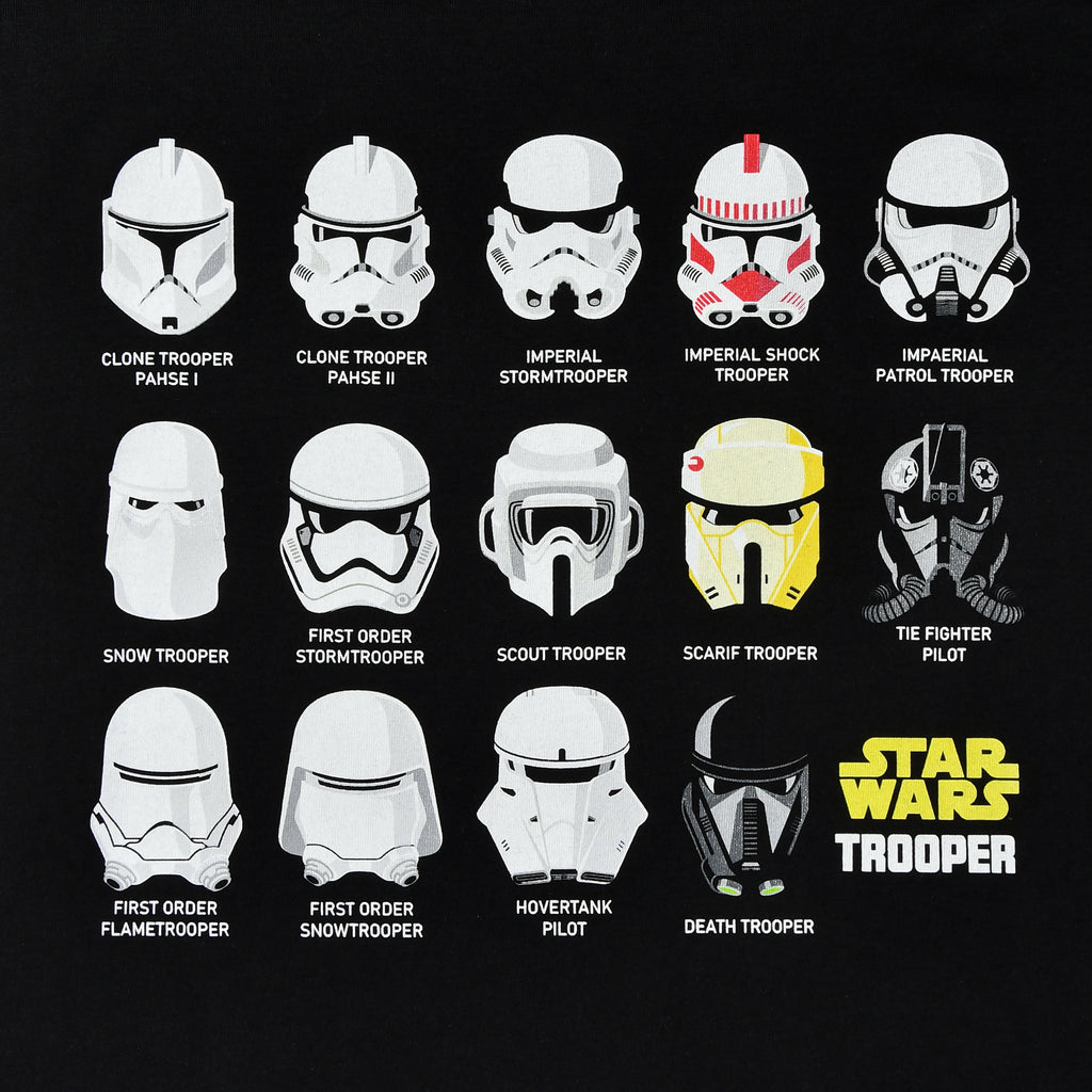 Productafbeelding Stormtrooper helm-collage T-shirt zwart - Star Wars