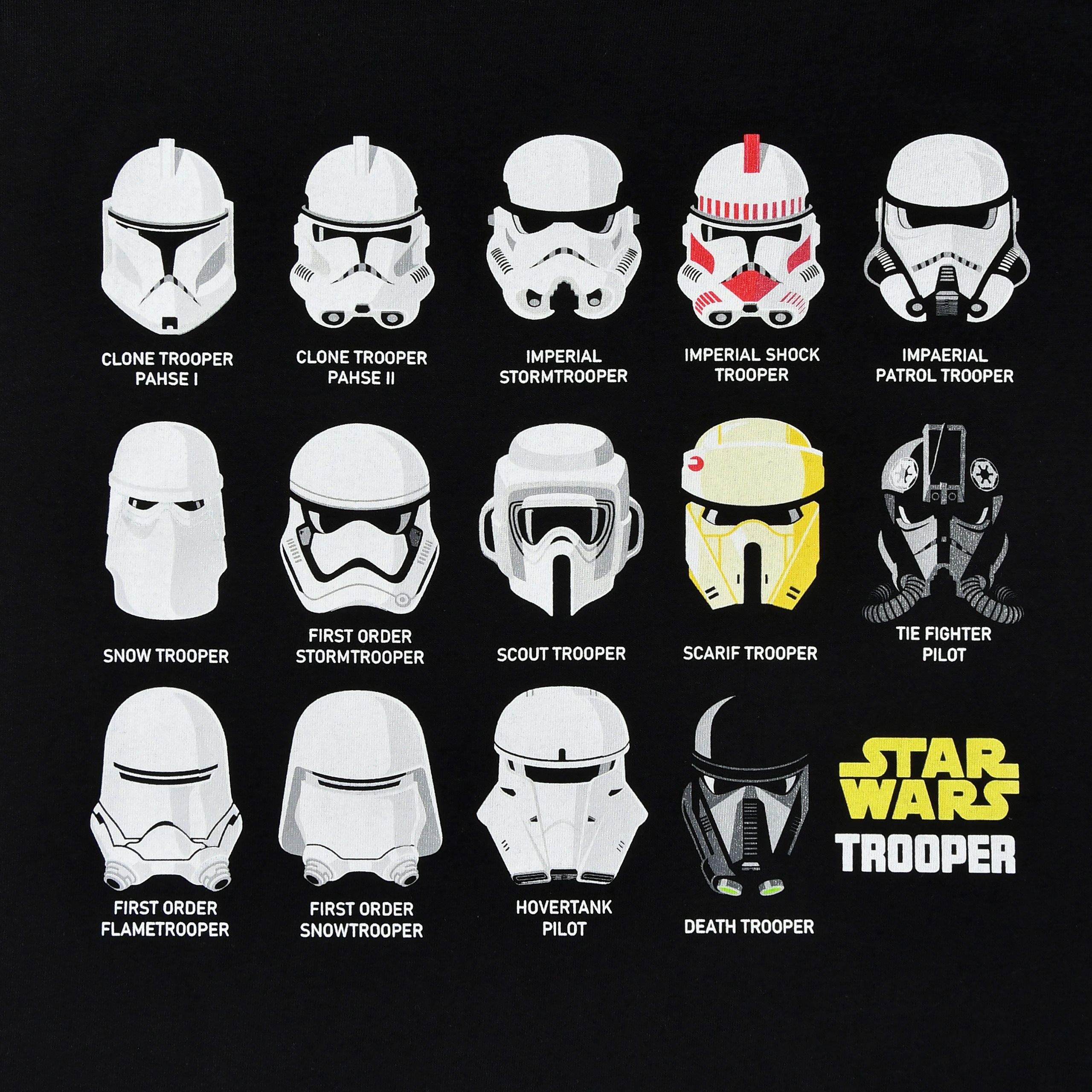 Productafbeelding Stormtrooper helm-collage T-shirt zwart - Star Wars