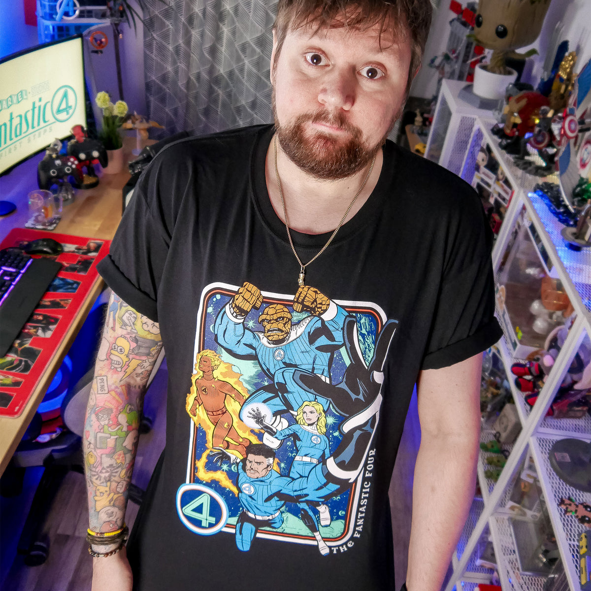 Productafbeelding Fantastic Four - Personages T-Shirt zwart