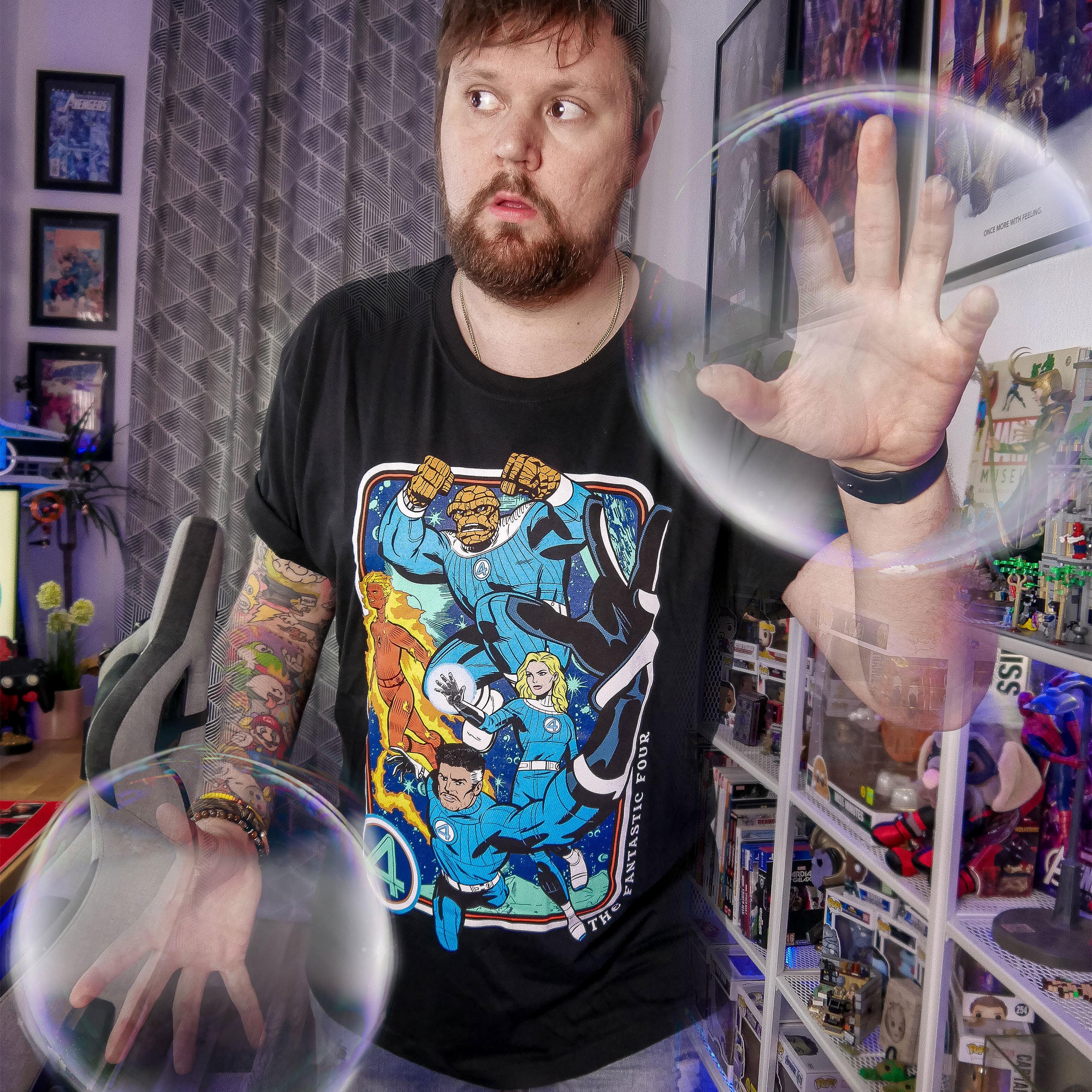 Productafbeelding Fantastic Four - Personages T-Shirt zwart