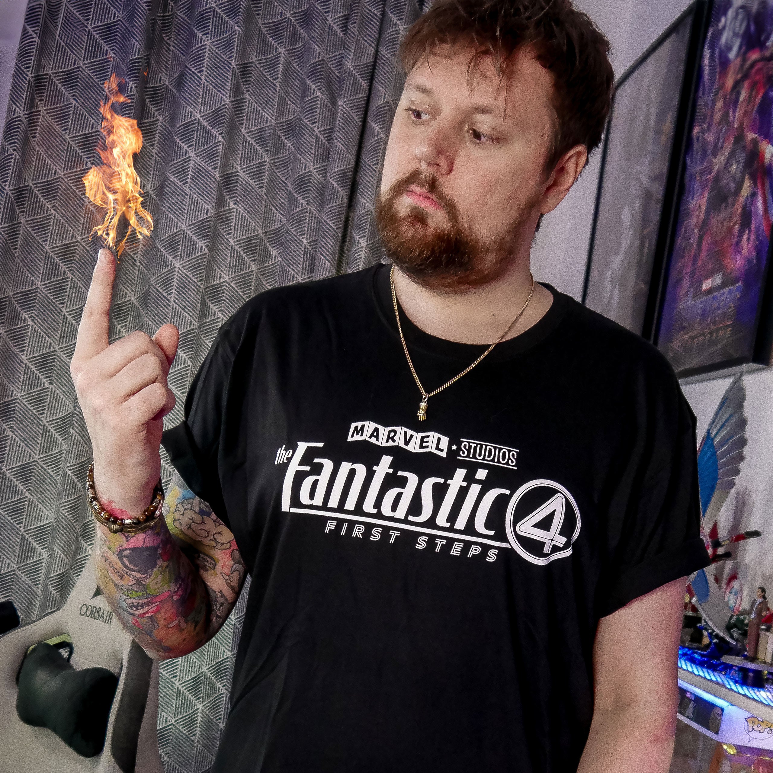 Productafbeelding Fantastic Four - Logo T-Shirt Zwart