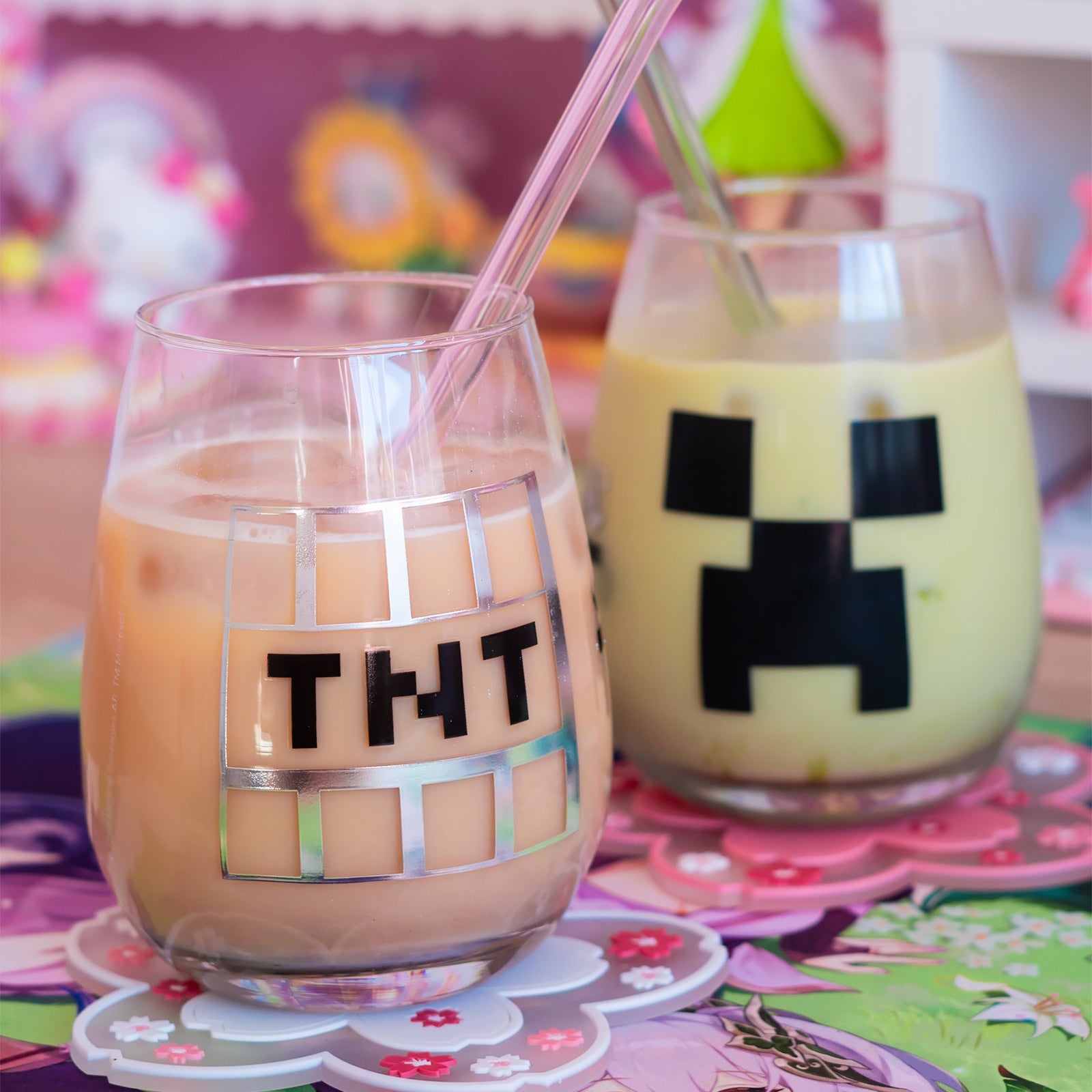 Productafbeelding Minecraft - Creeper en TNT Glazen Set van 2