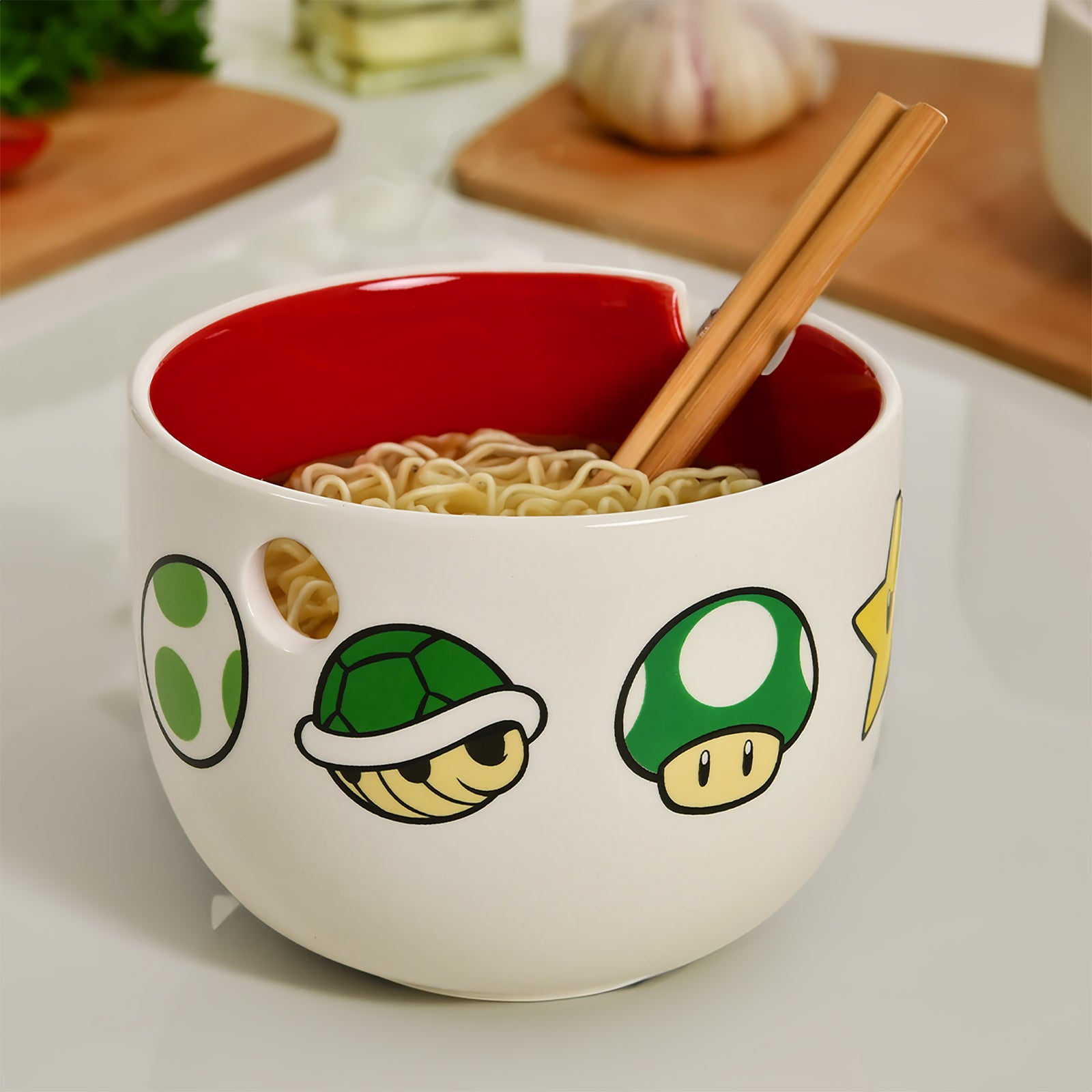 Productafbeelding Super Mario - Symbolen Ramen Kom met Eetstokjes