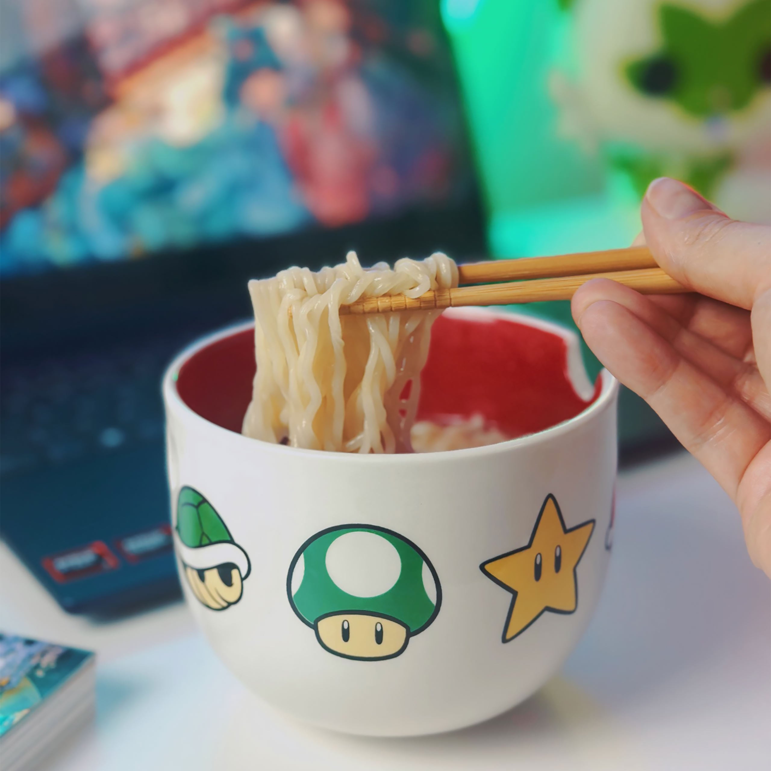 Productafbeelding Super Mario - Symbolen Ramen Kom met Eetstokjes