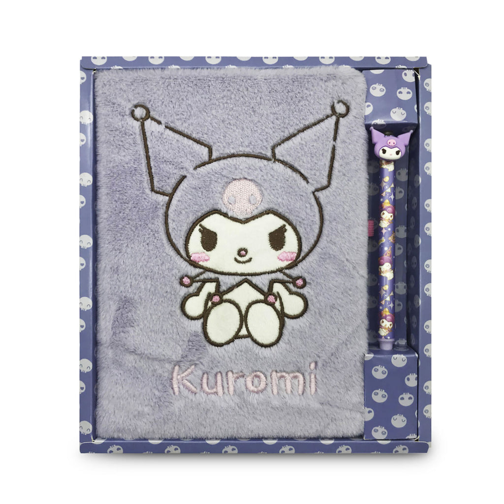 Productafbeelding Hello Kitty and Friends - Kuromi pluchen notitieboek met balpen