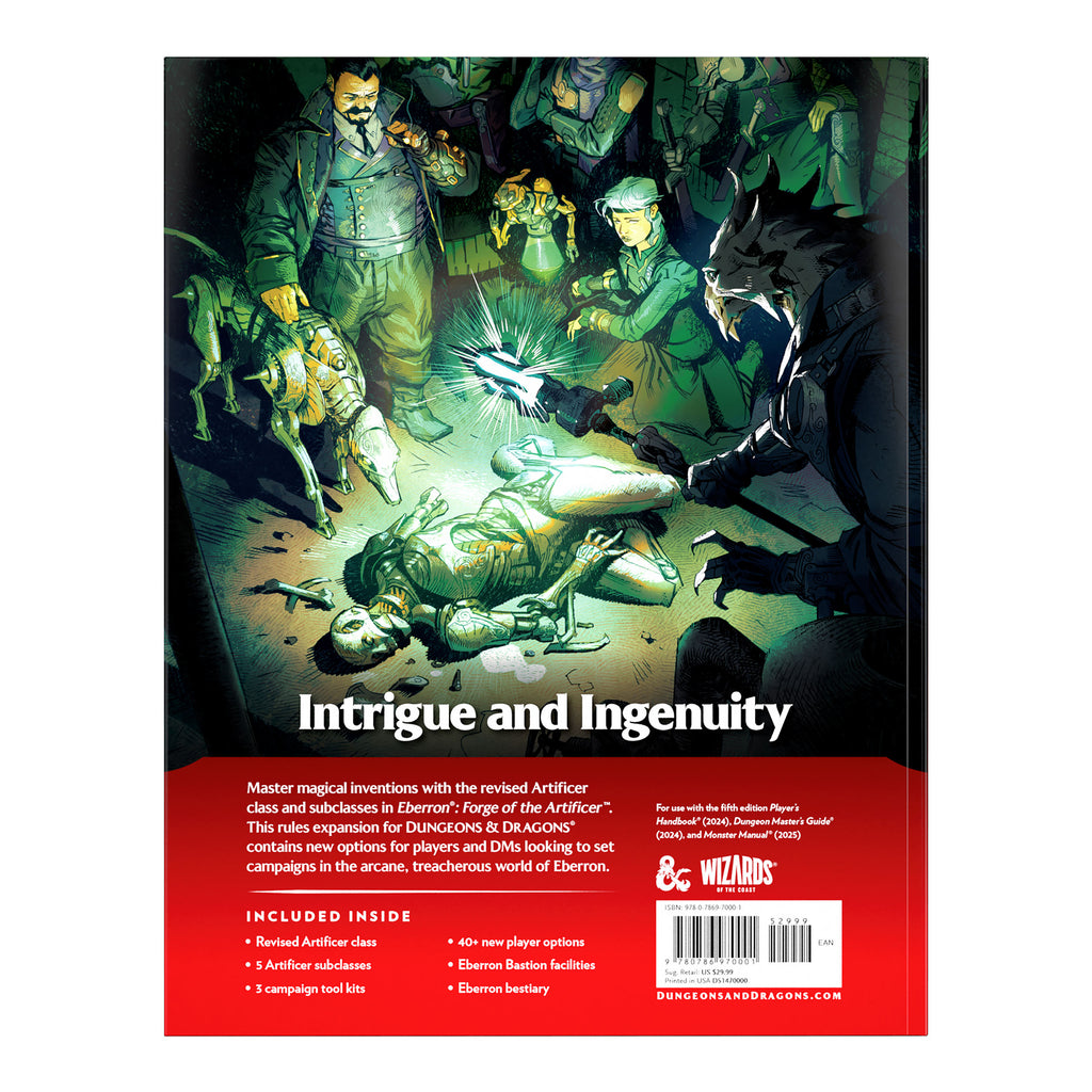 Productafbeelding Dungeons & Dragons - Eberron: Forge of the Artificer Regeluitbreidingsboek Engelse Editie