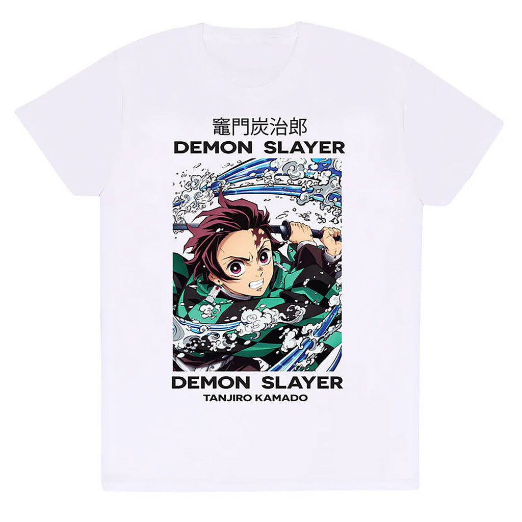 Productafbeelding Demon Slayer - Tanjiro Whirlpool T-Shirt wit
