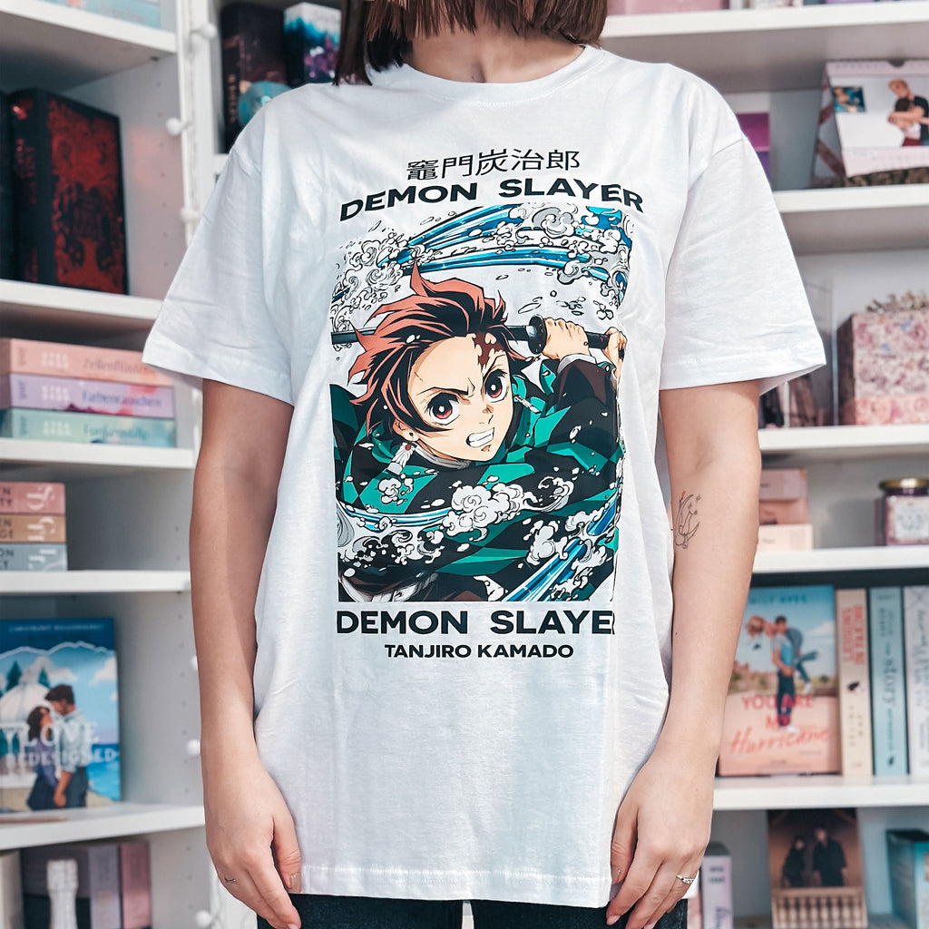 Productafbeelding Demon Slayer - Tanjiro Whirlpool T-Shirt wit