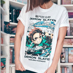 Productafbeelding Demon Slayer - Tanjiro Whirlpool T-Shirt wit
