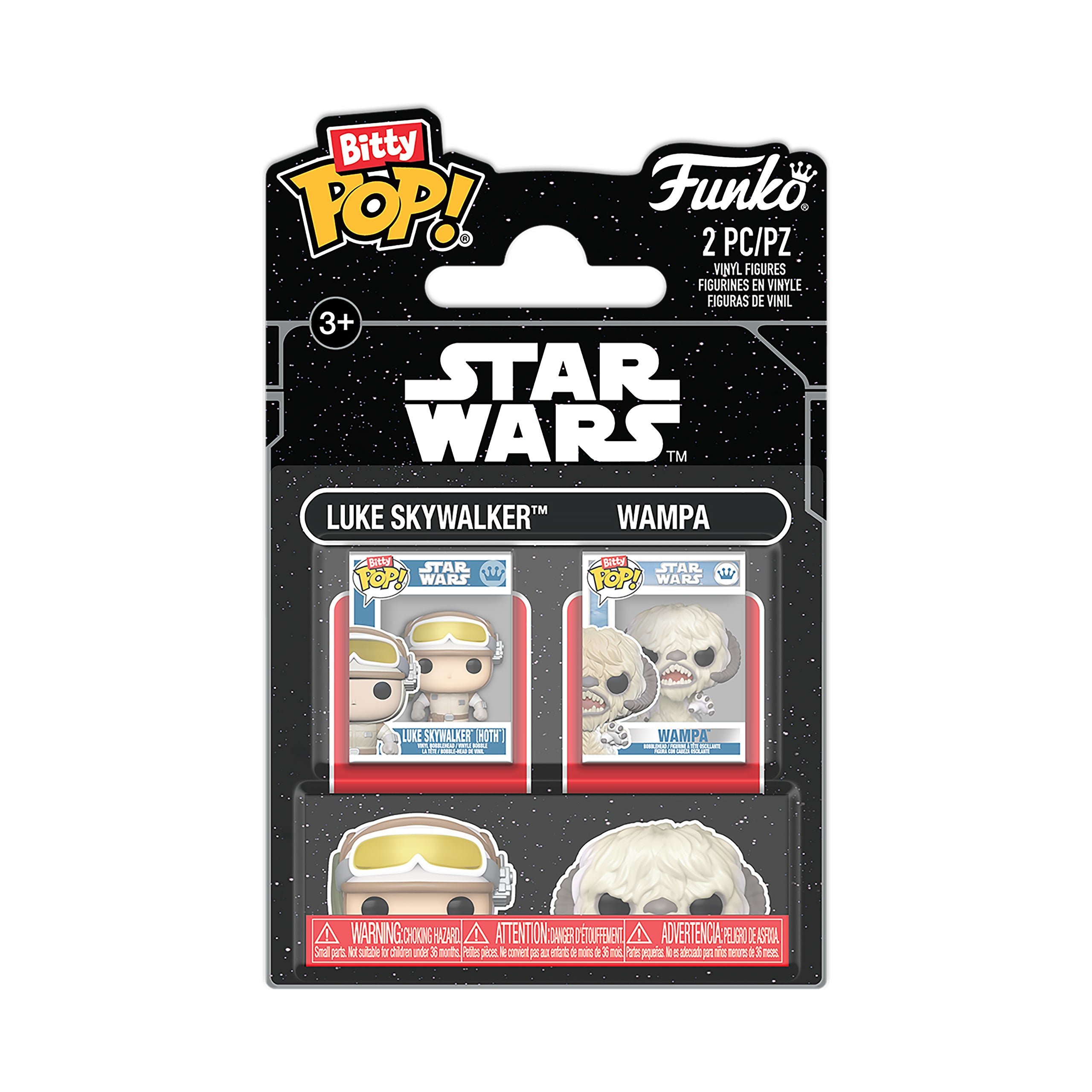 Productafbeelding Star Wars - Luke en Wampa The Empire Strikes Back Funko Bitty Pop 2-pack figuurset