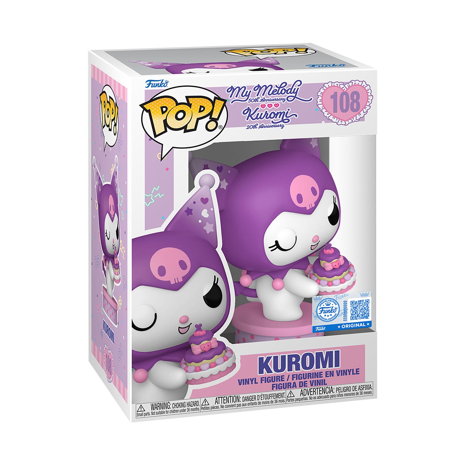 Productafbeelding Hello Kitty and Friends - Kuromi met taart Funko Pop! figuur