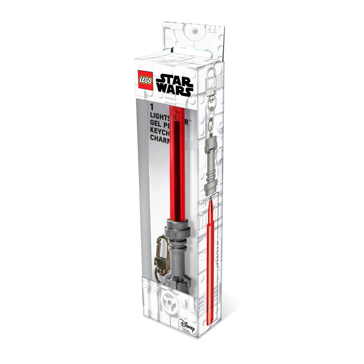 Productafbeelding Star Wars - LEGO Lichtzwaard gelpen met karabijnhaak - rood