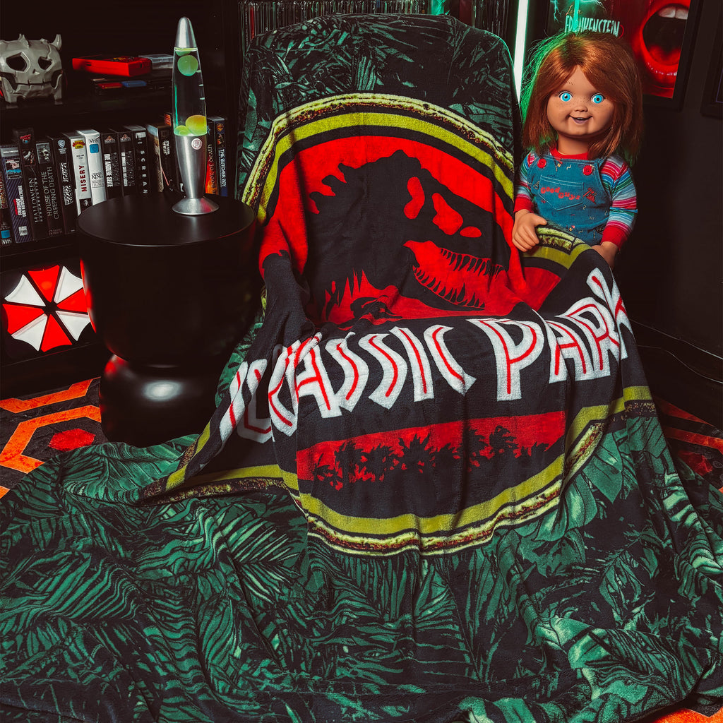 Productafbeelding Jurassic Park - Jungle Logo Fleece Deken