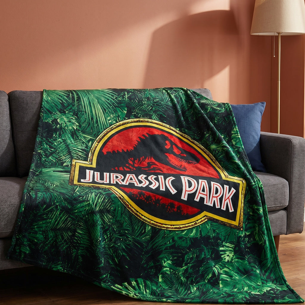 Productafbeelding Jurassic Park - Jungle Logo Fleece Deken