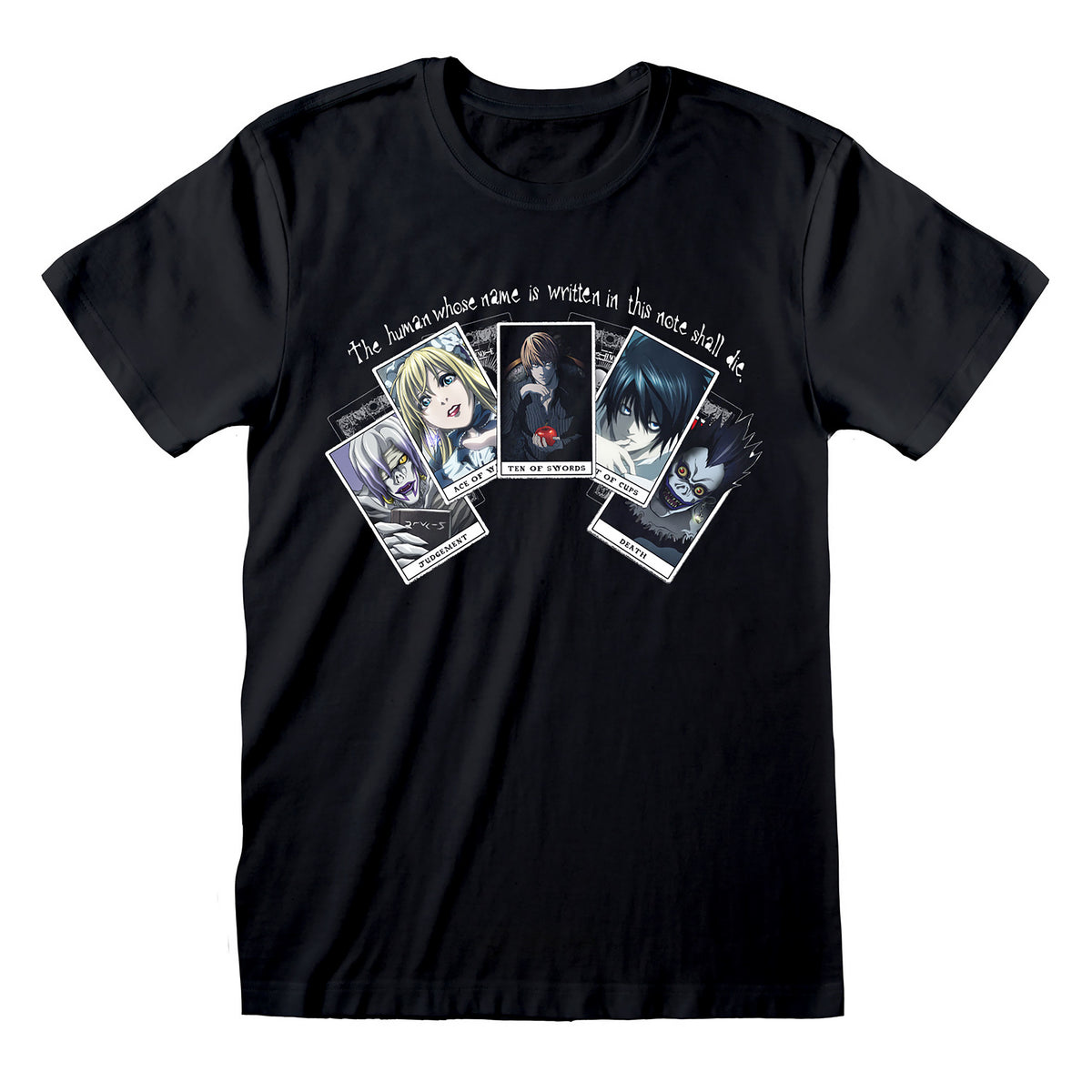 Productafbeelding Death Note - Playing Cards T-shirt zwart