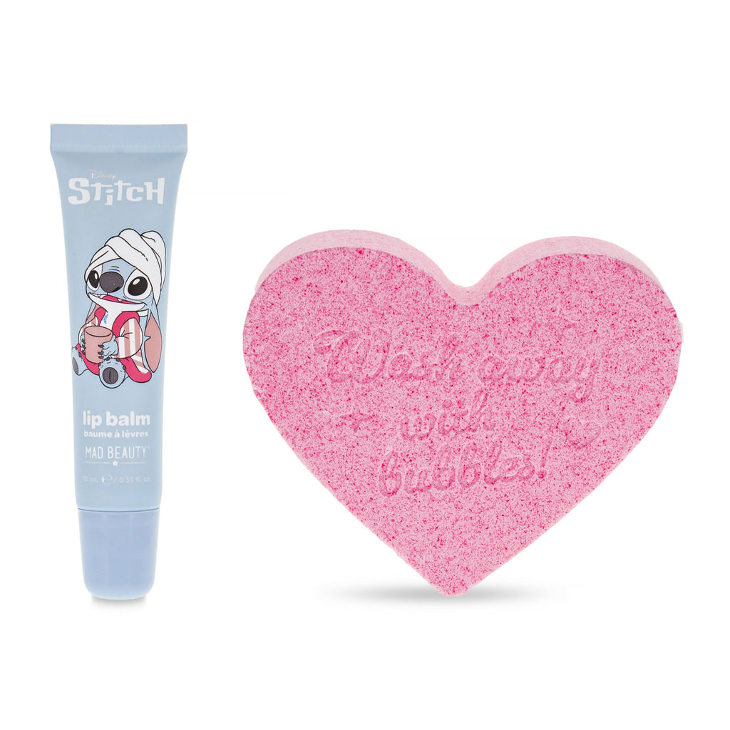 Productafbeelding Stitch lippenbalsem en badbruisbal cosmeticaset - Lilo & Stitch