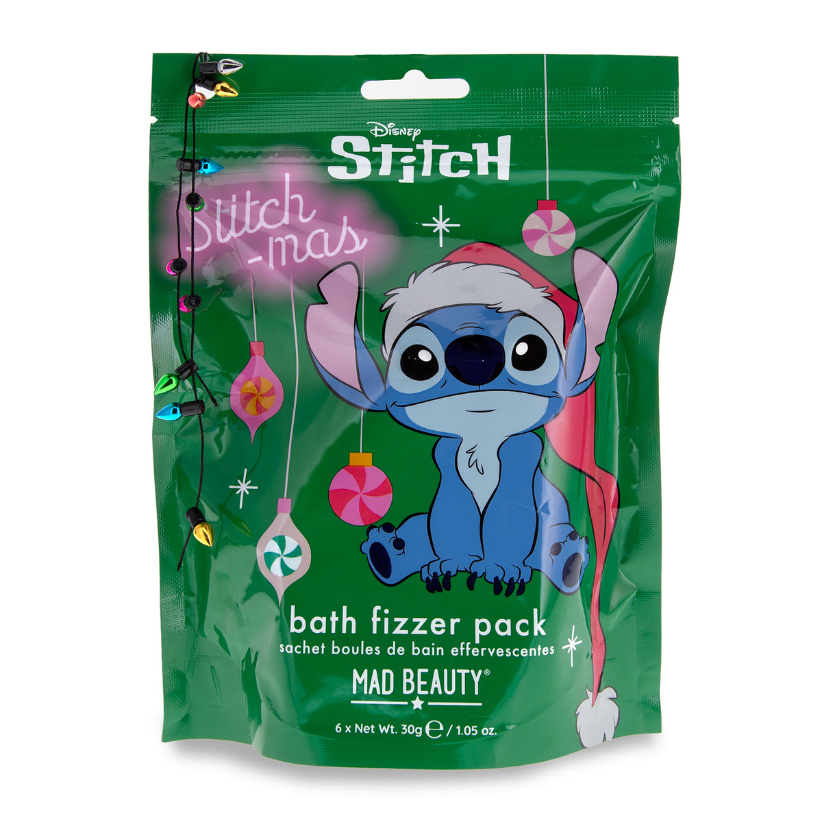 Productafbeelding Stitch-mas Set van 6 badbruisballen - Lilo & Stitch