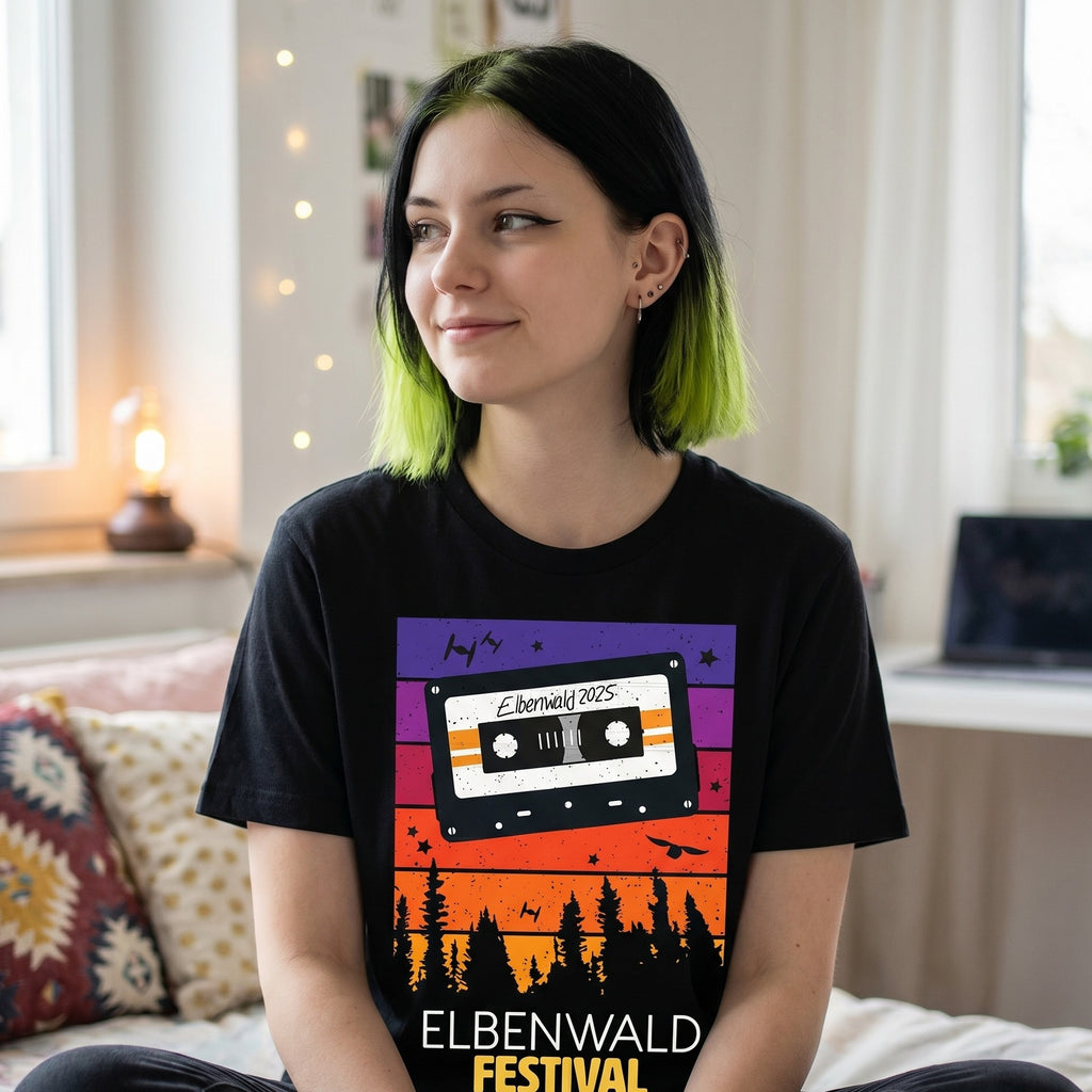 Productafbeelding Elbenwald Festival - Tape T-shirt zwart
