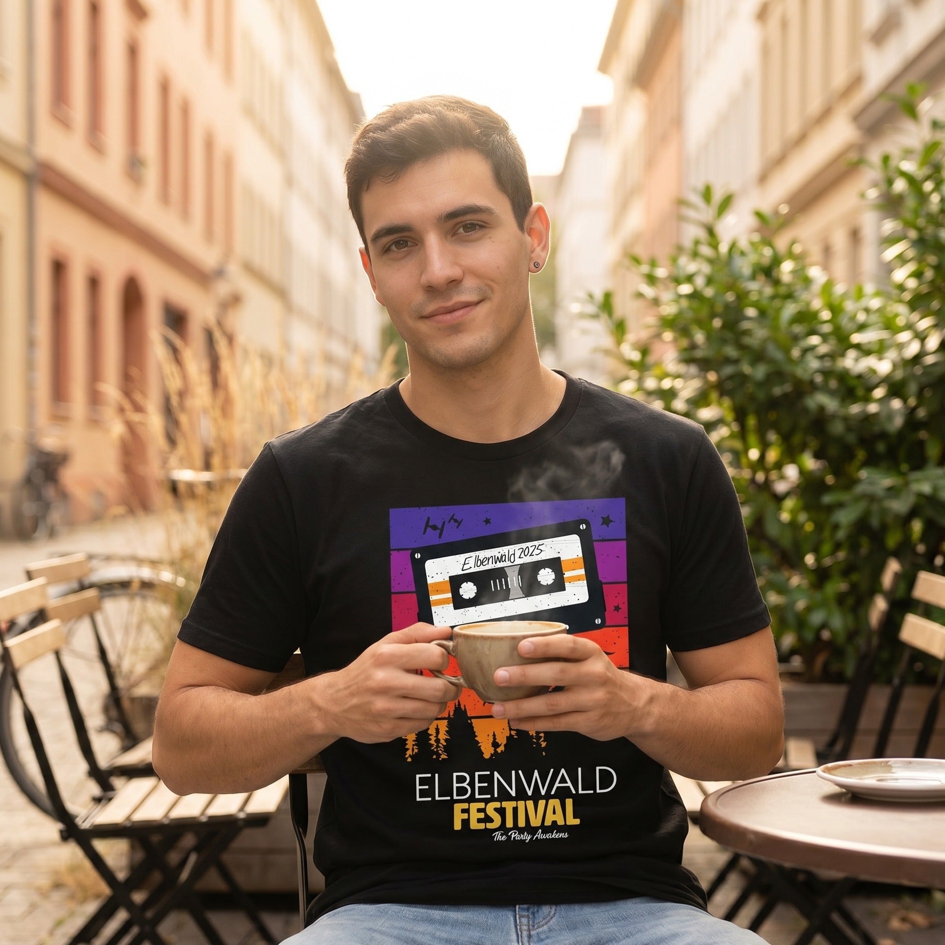 Productafbeelding Elbenwald Festival - Tape T-shirt zwart