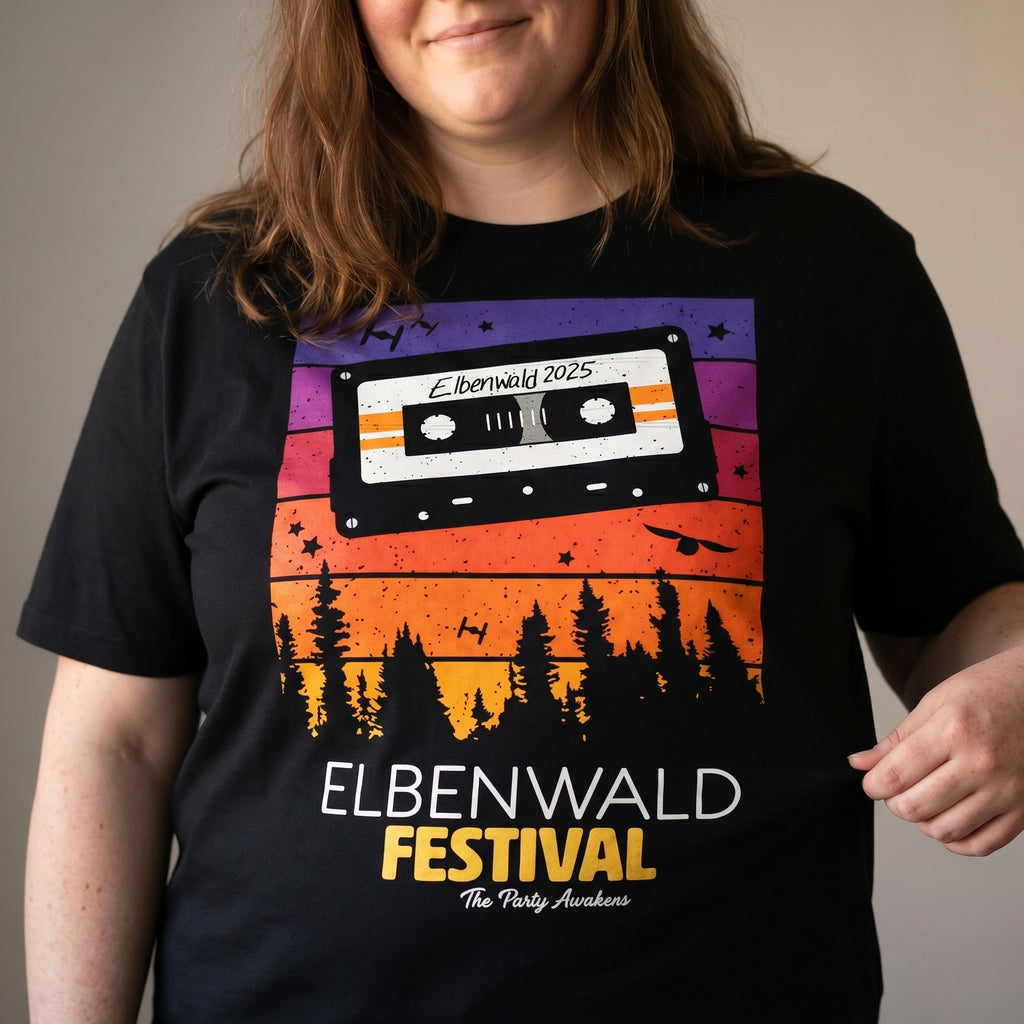 Productafbeelding Elbenwald Festival - Tape T-shirt zwart