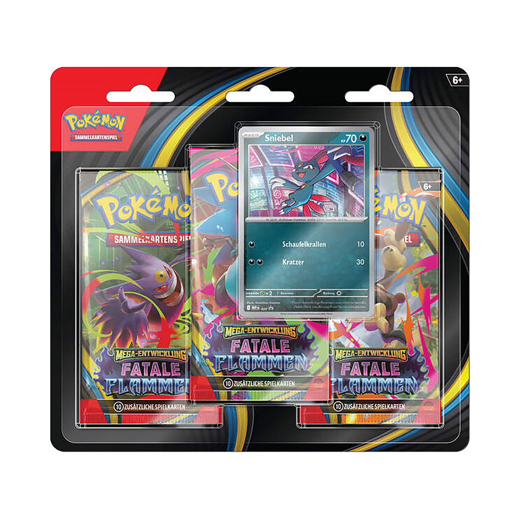 Productafbeelding Pokémon - Fatale Vlammen Mega-Evolutie 3-pack Blister Duitse versie