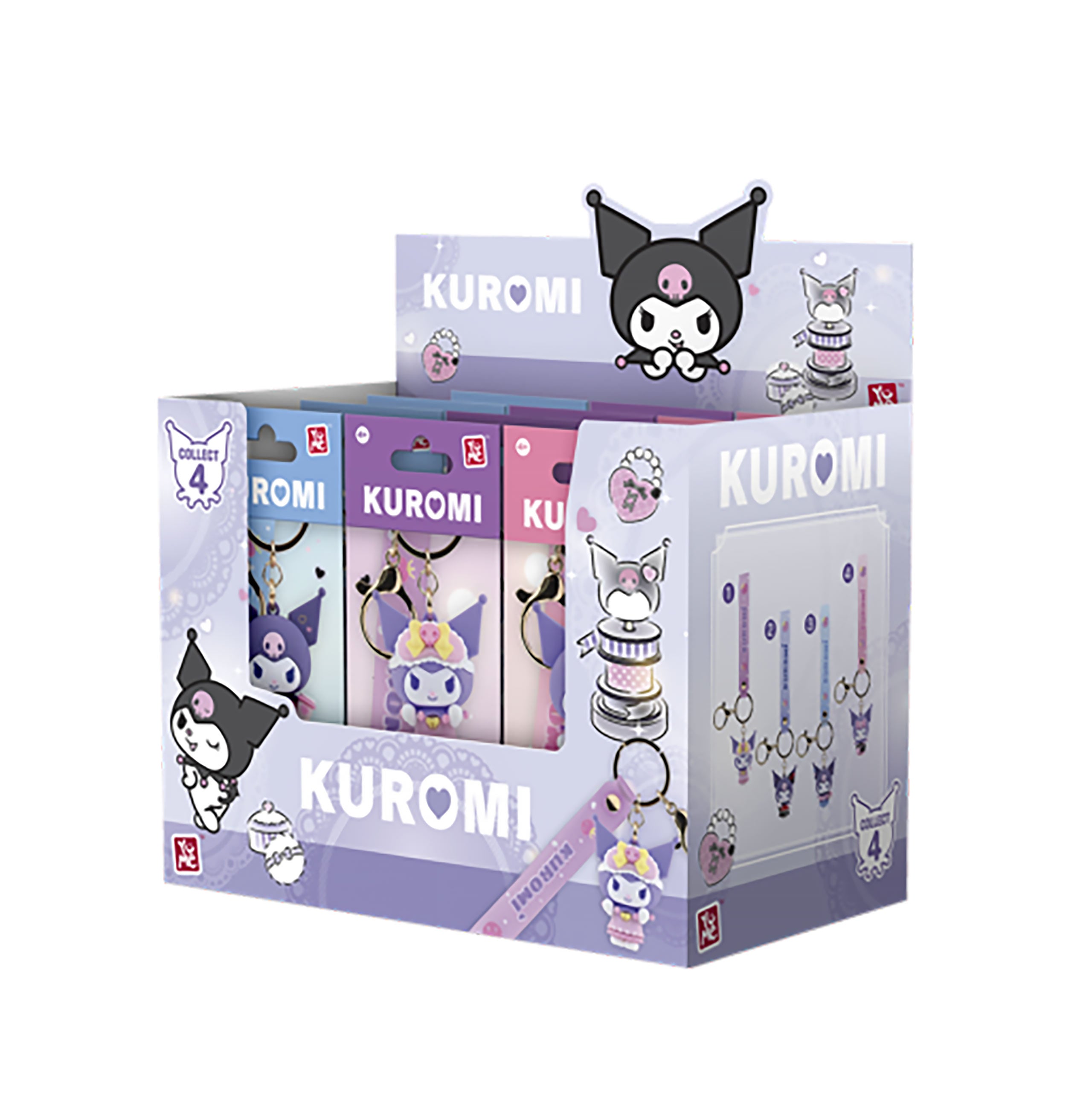 Productafbeelding Hello Kitty and Friends - YuMe Kuromi Cute Outfit Mystery Sleutelhanger Display