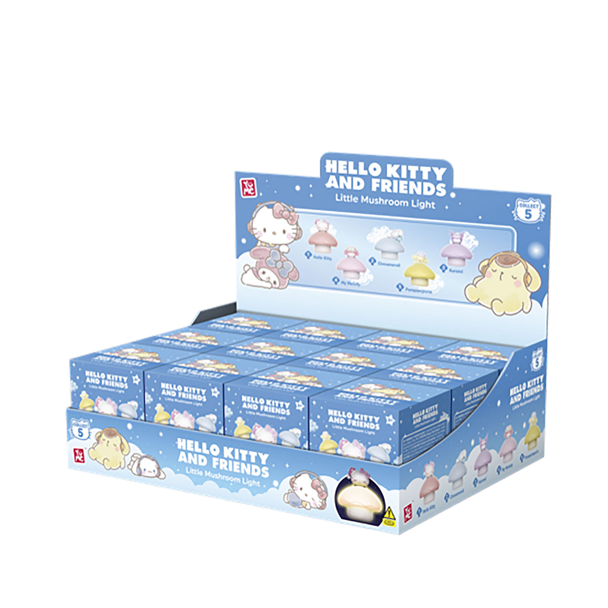 Productafbeelding Hello Kitty and Friends - YuMe Little Mushroom Mystery Mini Nachtlampjes Display