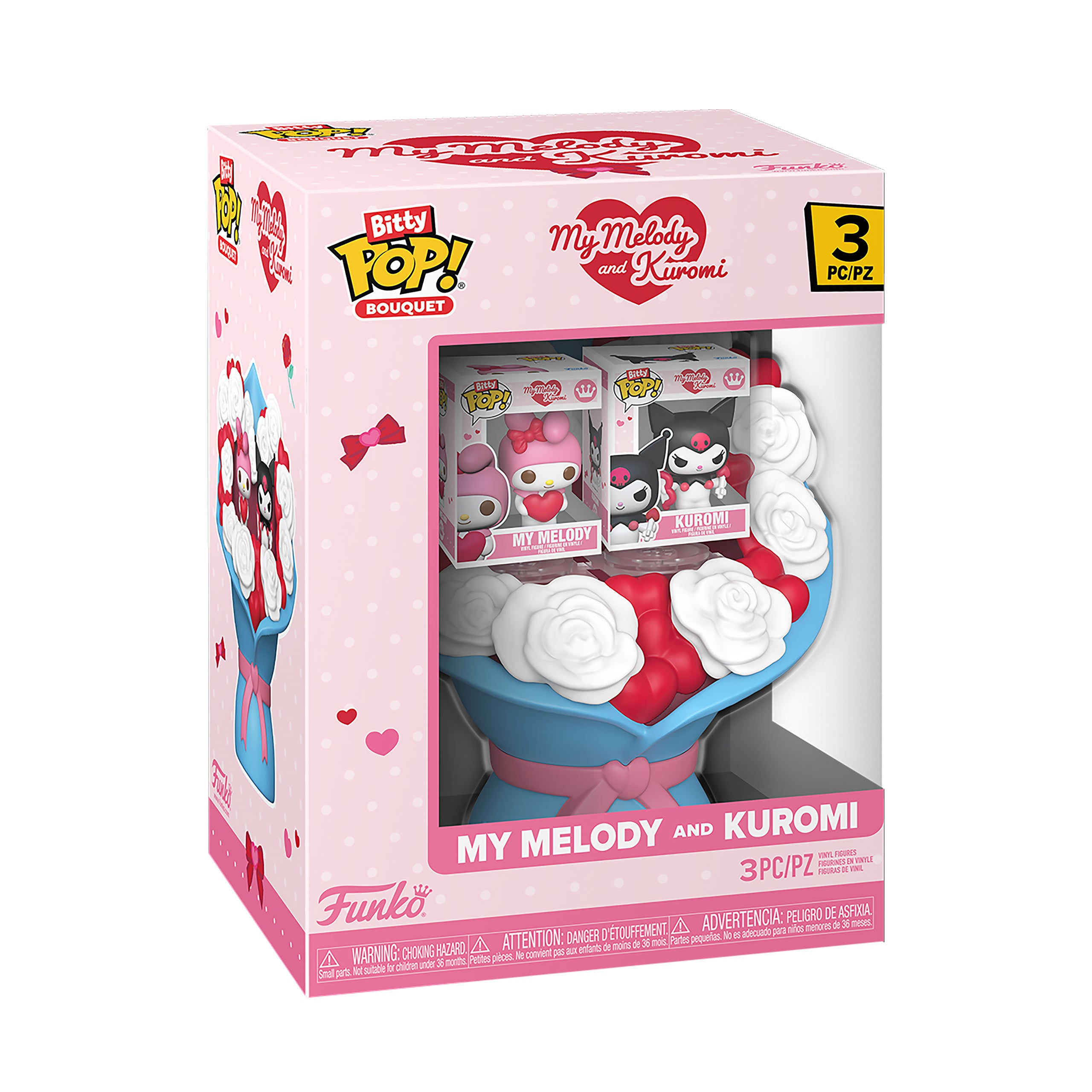 Productafbeelding Hello Kitty and Friends Kuromi en Hello Kitty Valentines Funko Bitty Pop Bouquet - Sanrio