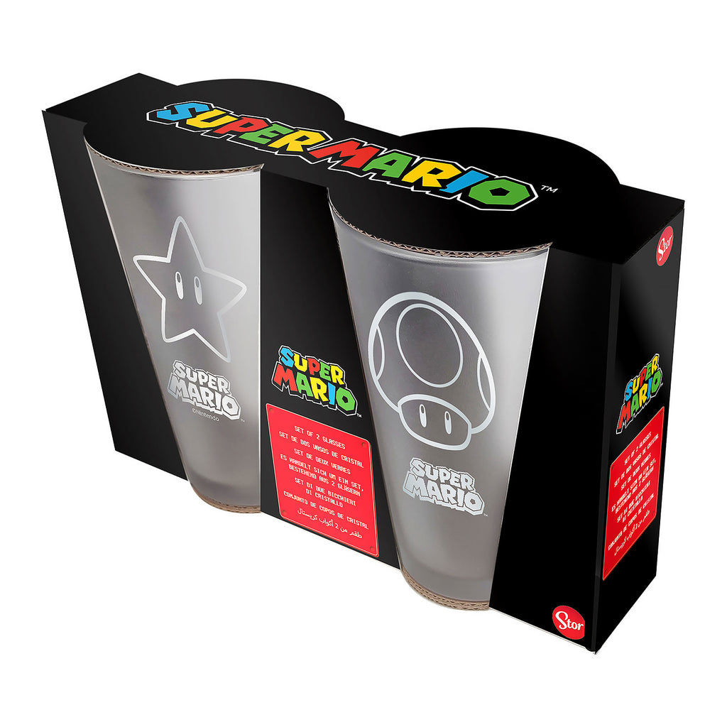 Productafbeelding Super Mario - Icons glazen set van 2