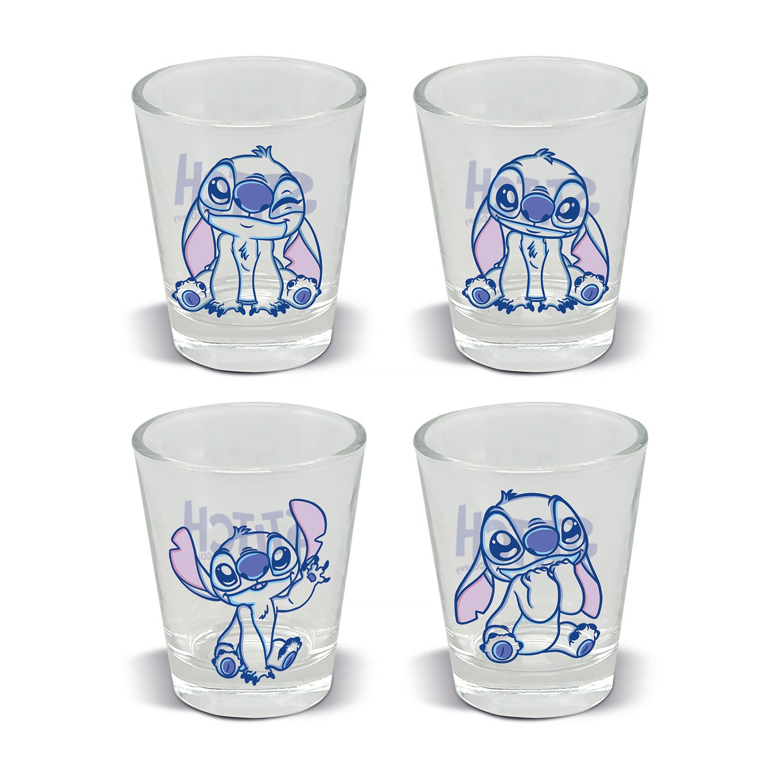 Productafbeelding Stitch Aloha glas set van 4 - Lilo & Stitch
