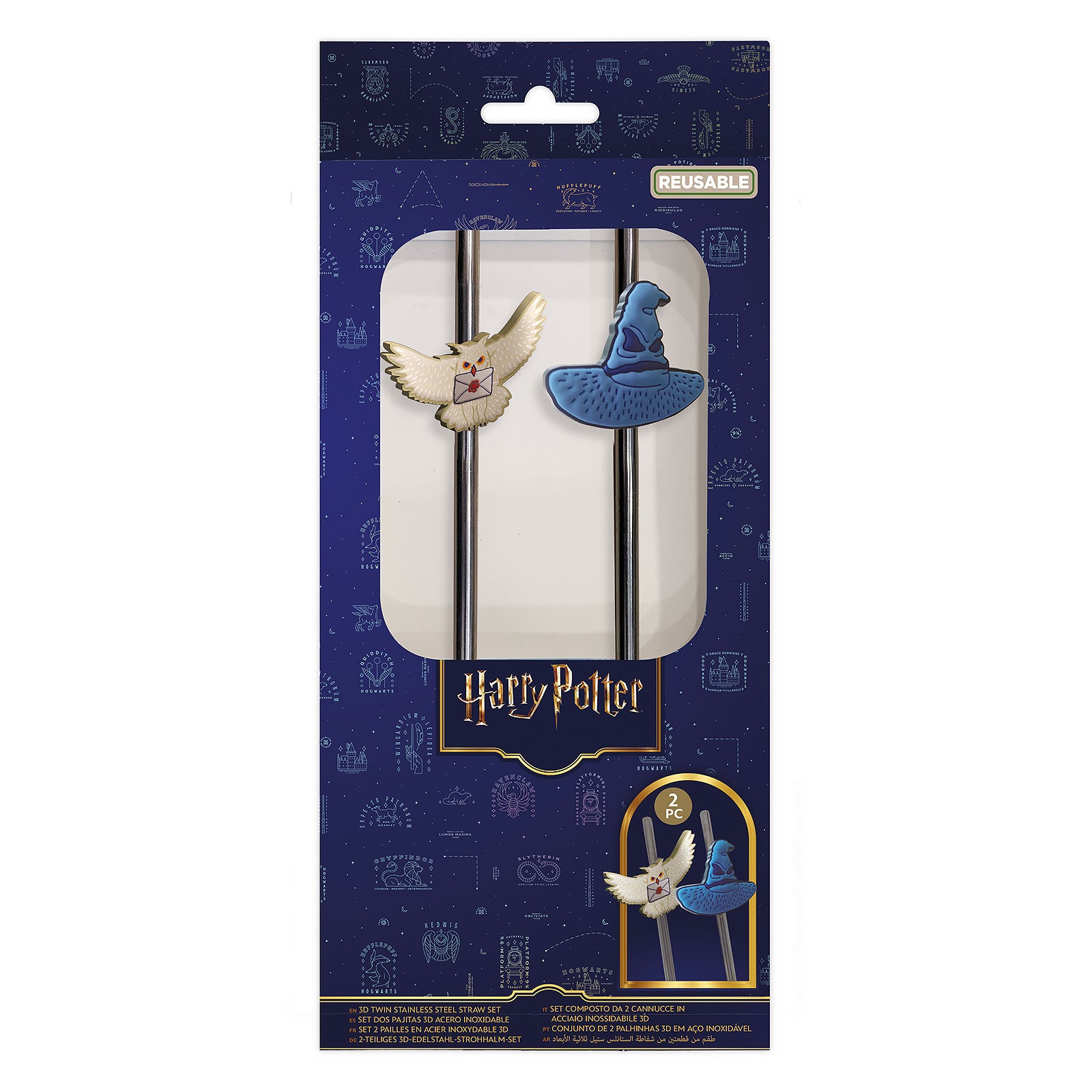 Productafbeelding Harry Potter - Sorteerhoed en Hedwig Rietjes Set van 2