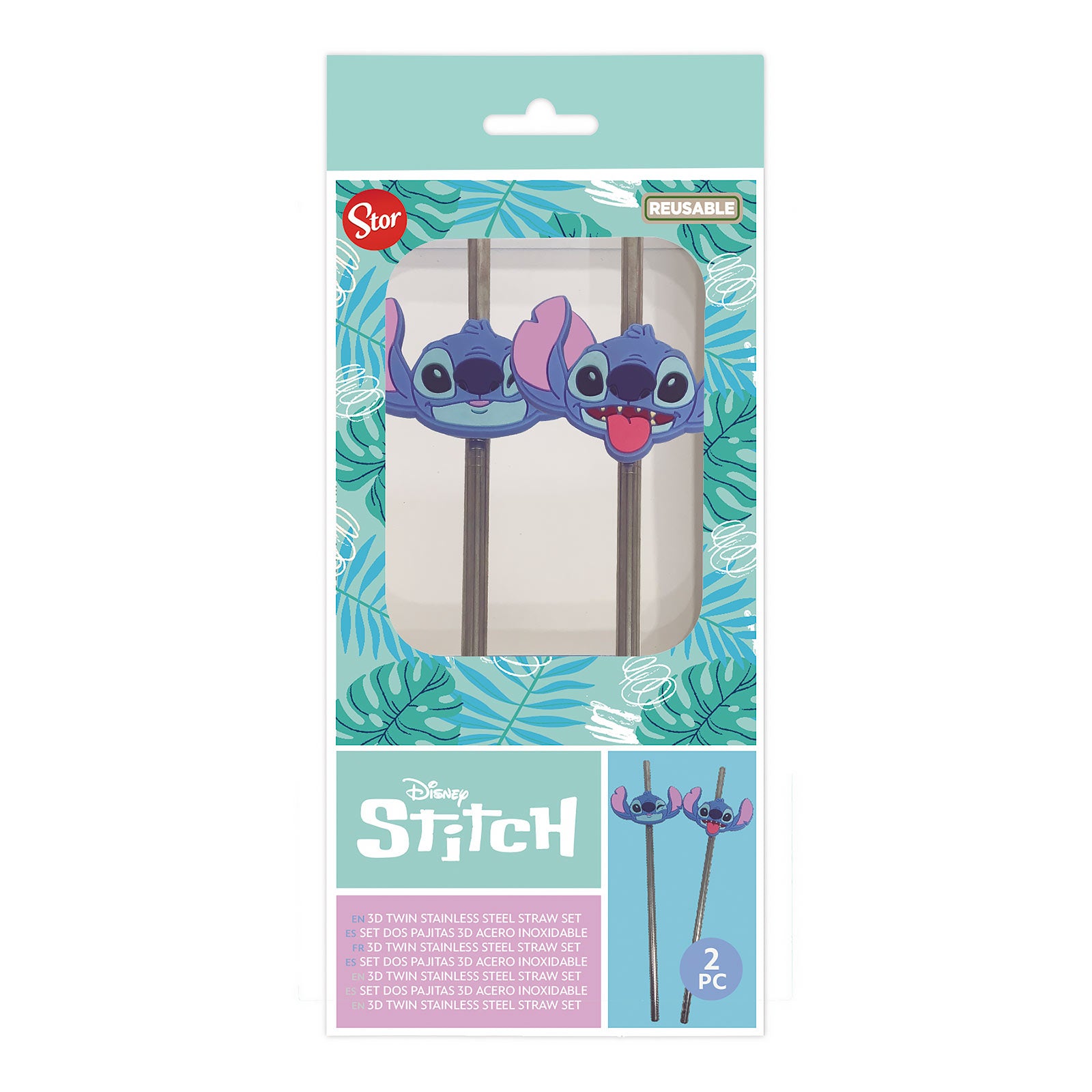 Product image Stitch Aloha Straws 2-Piece Set - Lilo & Stitch